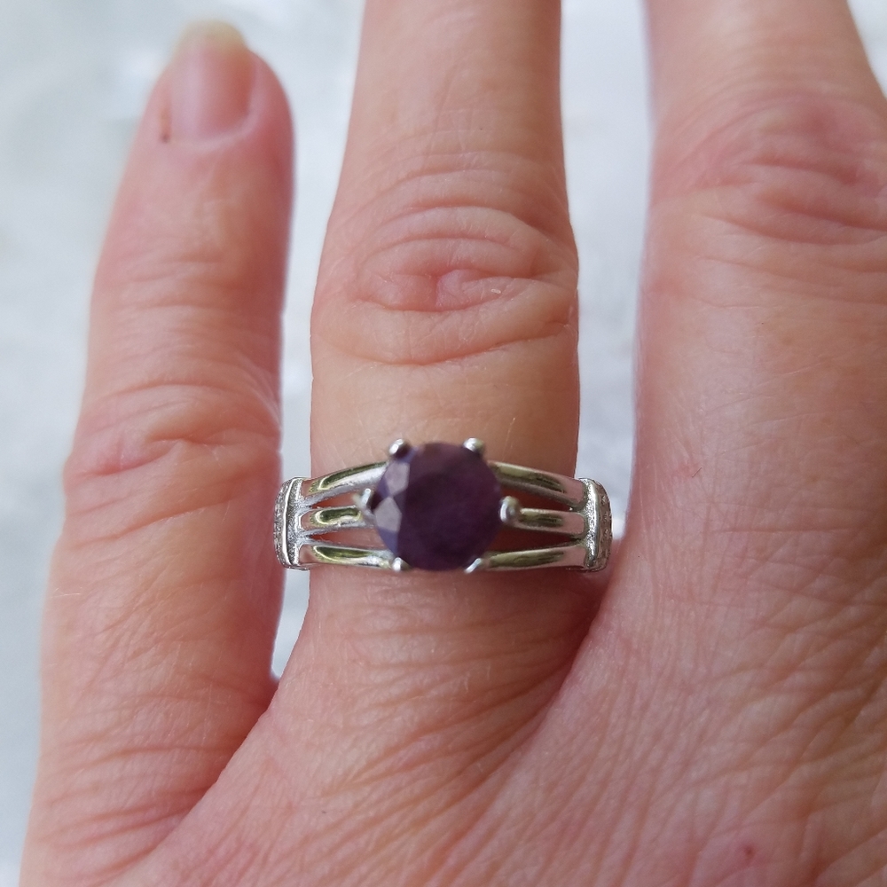 NWT Ruby CZ Sterling Silver Ring